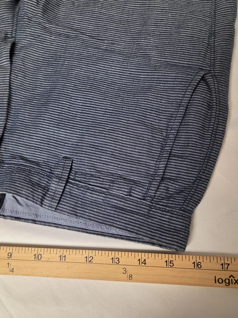 J. Crew Men's Navy 31 Striped Flat Front Shorts